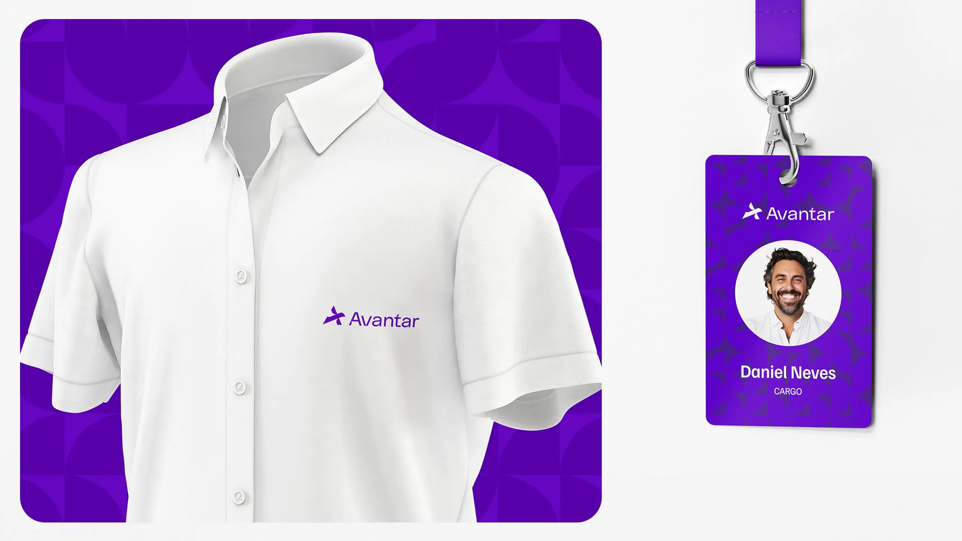 Avantar Uniforme e crachá da Avantar