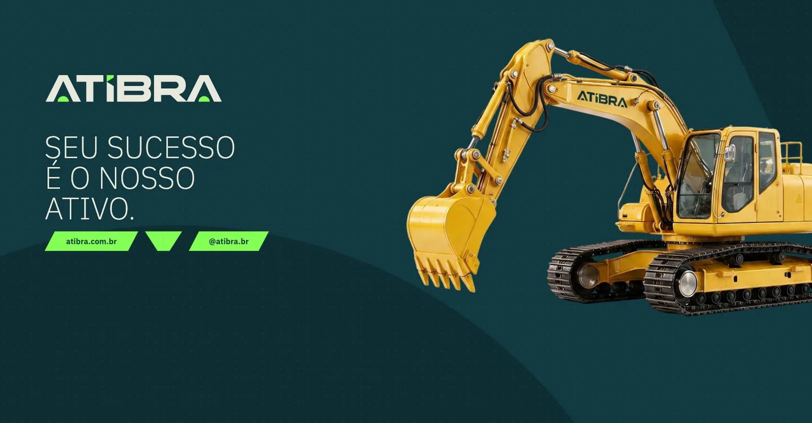 Atibra Capa do Facebook da Atibra com escavadeira e a tagline