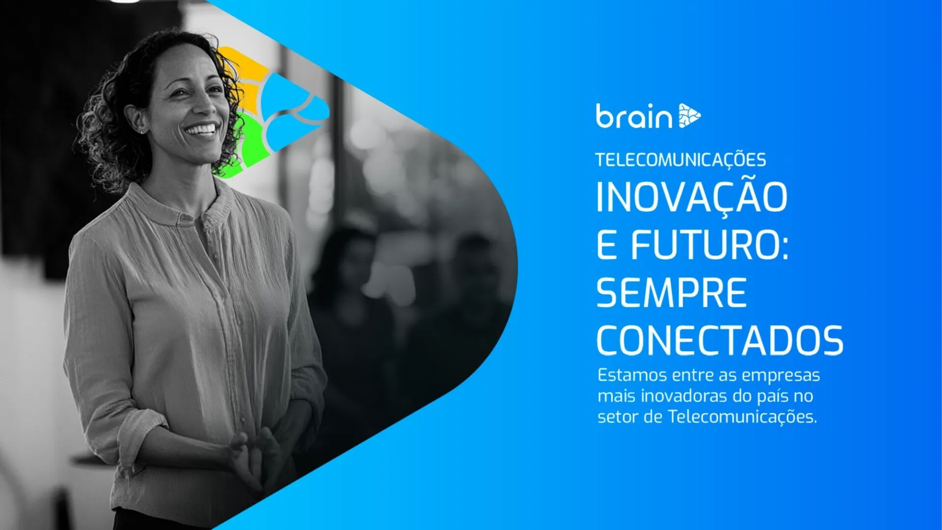Key visual do Brain em azul com o título Inovação e futuro: sempre conectados